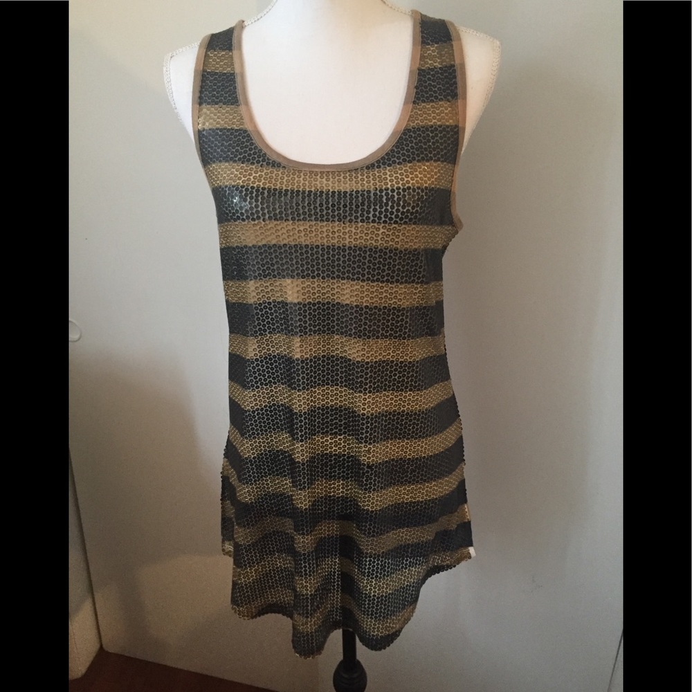 Silence + Noise sequin tank dress tunic size med